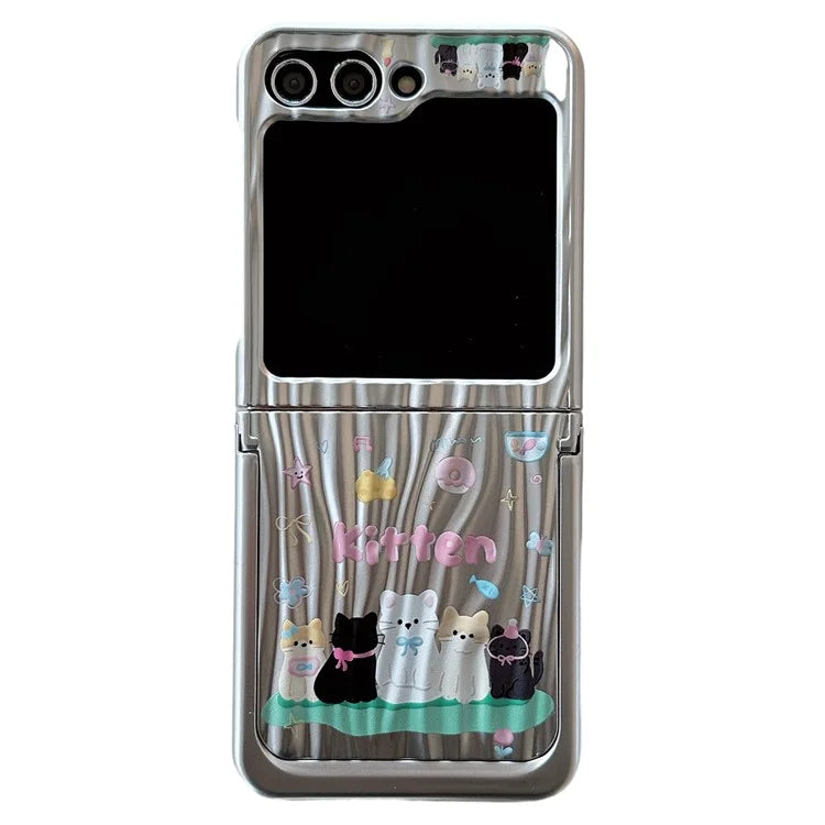 For Samsung Galaxy Z Flip5 5G Phone Case Ripple Texture Pattern Print Anti-scratch PC Cover