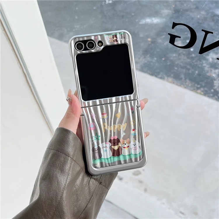 For Samsung Galaxy Z Flip5 5G Phone Case Ripple Texture Pattern Print Anti-scratch PC Cover