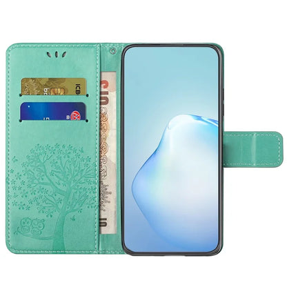 For Motorola Moto G04 4G / G24 4G Leather Case Wallet Phone Cover Imprinted Owl Tree