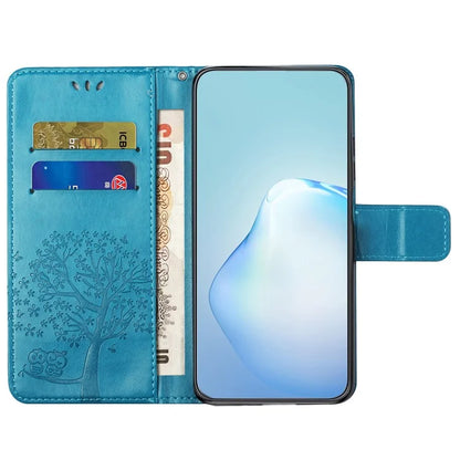 For Motorola Moto G04 4G / G24 4G Leather Case Wallet Phone Cover Imprinted Owl Tree