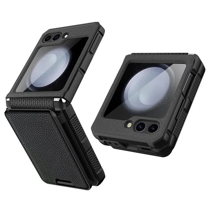 For Samsung Galaxy Z Flip5 5G Case Anti-Drop PC Phone Cover with Card Holder