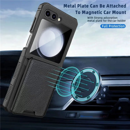 For Samsung Galaxy Z Flip5 5G Case Anti-Drop PC Phone Cover with Card Holder