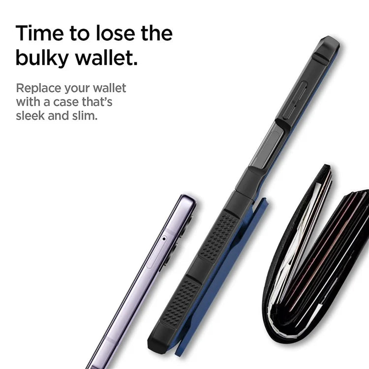 For Samsung Galaxy Z Flip5 5G Case Anti-Drop PC Phone Cover with Card Holder