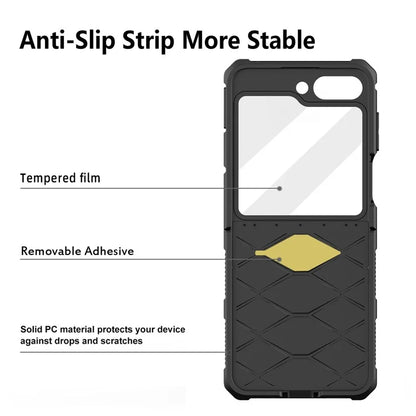 For Samsung Galaxy Z Flip5 5G Case Anti-Drop PC Phone Cover with Card Holder