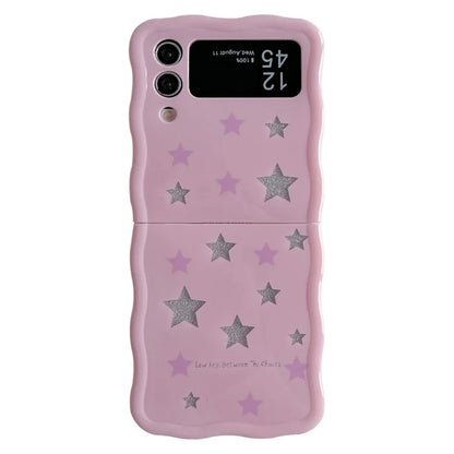 For Samsung Galaxy Z Flip4 5G TPU Case Glitter Pattern Printing Folding Phone Cover