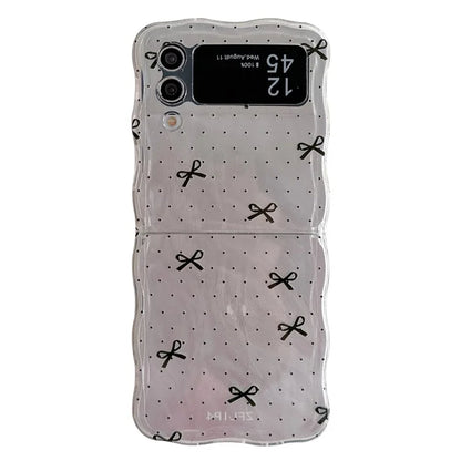 For Samsung Galaxy Z Flip4 5G Case Pattern Printing TPU Phone Cover Wave Edge
