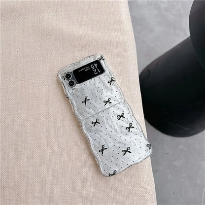 For Samsung Galaxy Z Flip4 5G Case Pattern Printing TPU Phone Cover Wave Edge