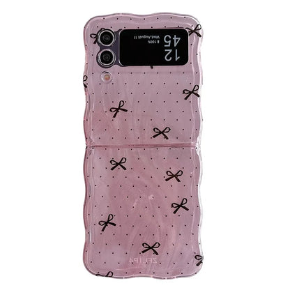 For Samsung Galaxy Z Flip4 5G Case Pattern Printing TPU Phone Cover Wave Edge