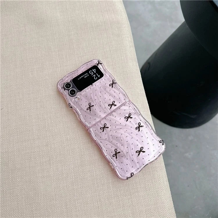 For Samsung Galaxy Z Flip4 5G Case Pattern Printing TPU Phone Cover Wave Edge