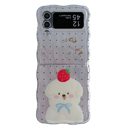 For Samsung Galaxy Z Flip4 5G Case Pattern Printing TPU Phone Cover Wave Edge