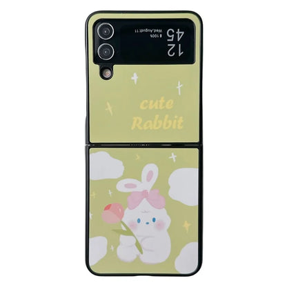 For Samsung Galaxy Z Flip4 5G Slim Case Pattern Printing Anti-Drop PC+TPU Phone Cover