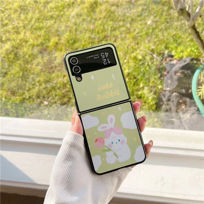For Samsung Galaxy Z Flip4 5G Slim Case Pattern Printing Anti-Drop PC+TPU Phone Cover