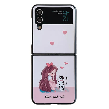 For Samsung Galaxy Z Flip4 5G Slim Case Pattern Printing Anti-Drop PC+TPU Phone Cover