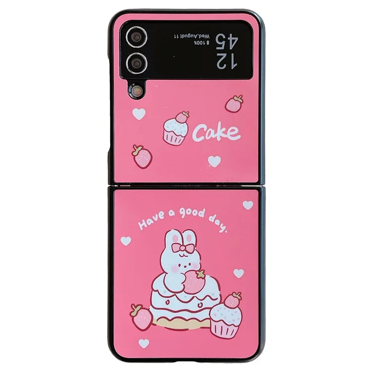 For Samsung Galaxy Z Flip4 5G Slim Case Pattern Printing Anti-Drop PC+TPU Phone Cover