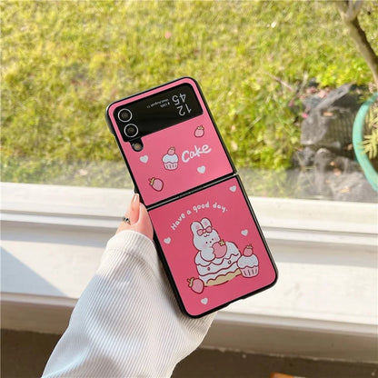 For Samsung Galaxy Z Flip4 5G Slim Case Pattern Printing Anti-Drop PC+TPU Phone Cover