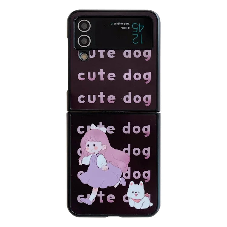 For Samsung Galaxy Z Flip4 5G Slim Case Pattern Printing Anti-Drop PC+TPU Phone Cover