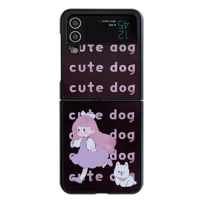 For Samsung Galaxy Z Flip4 5G Slim Case Pattern Printing Anti-Drop PC+TPU Phone Cover