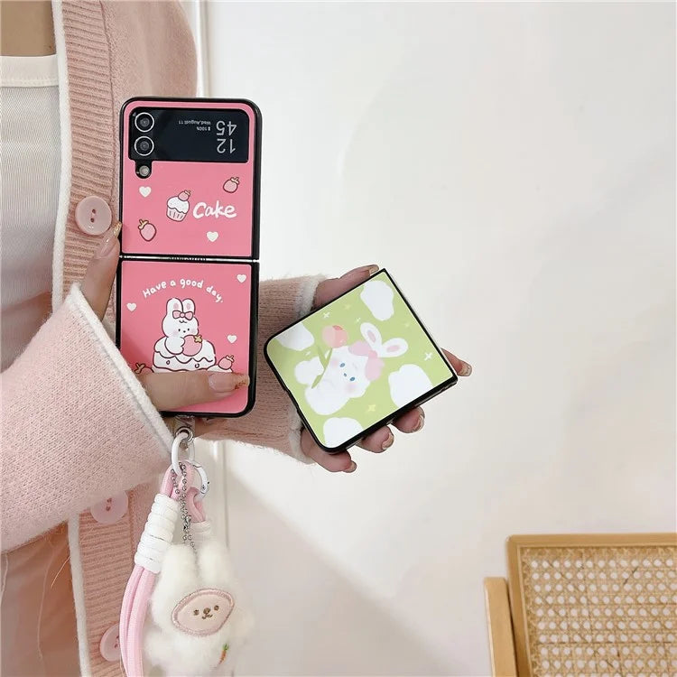 For Samsung Galaxy Z Flip4 5G Slim Case Pattern Printing Anti-Drop PC+TPU Phone Cover