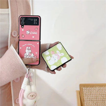 For Samsung Galaxy Z Flip4 5G Slim Case Pattern Printing Anti-Drop PC+TPU Phone Cover