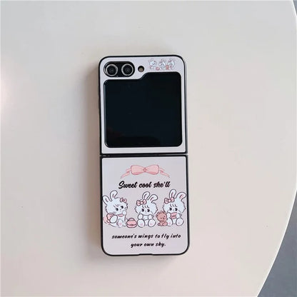 For Samsung Galaxy Z Flip5 5G Case Sketch Pattern Slim PC Phone Cover