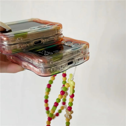 For Samsung Galaxy Z Flip4 5G Phone Cover TPU Floral Pattern Back Case