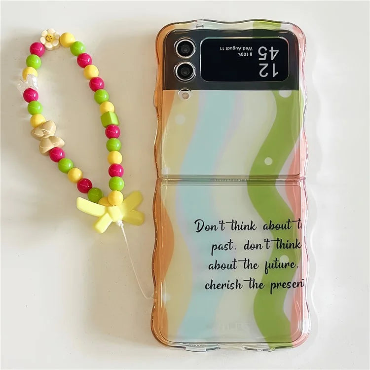 For Samsung Galaxy Z Flip4 5G Phone Cover TPU Floral Pattern Back Case