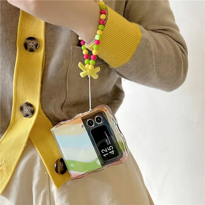 For Samsung Galaxy Z Flip4 5G Phone Cover TPU Floral Pattern Back Case