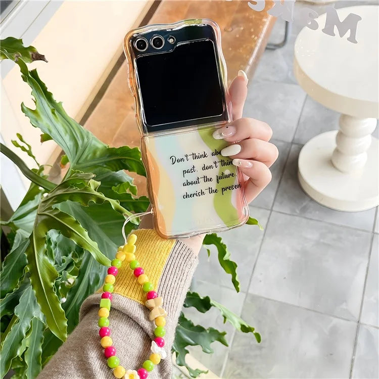 For 	Samsung Galaxy Z Flip5 5G Cell Phone Cover Bump Proof TPU Back Case with Floral Pattern