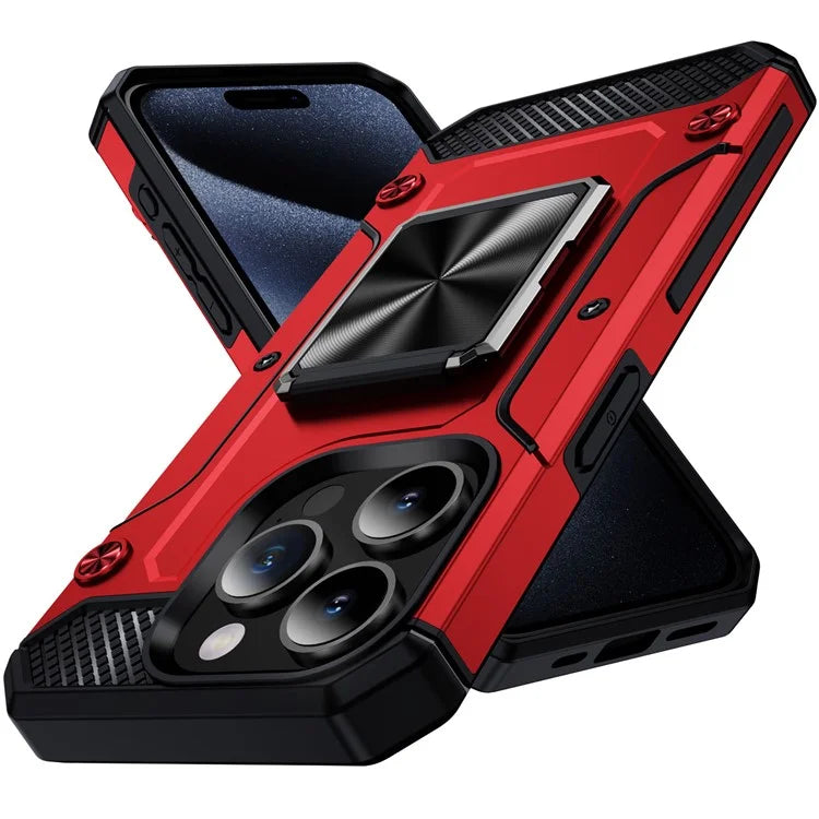 For iPhone 14 Pro Max Case Dual-Layer PC+TPU Kickstand Protective Phone Cover