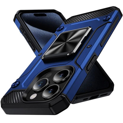 For iPhone 14 Pro Max Case Dual-Layer PC+TPU Kickstand Protective Phone Cover