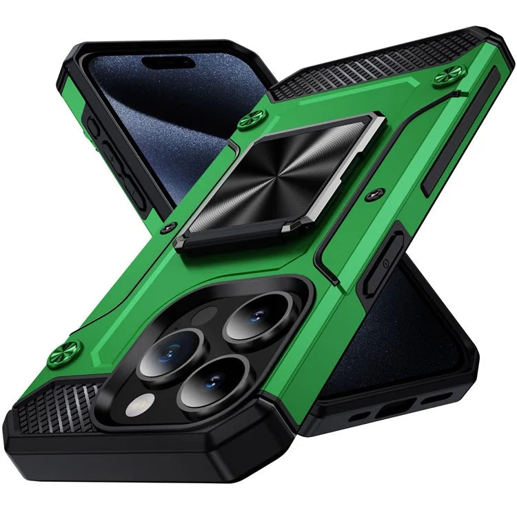 For iPhone 14 Pro Max Case Dual-Layer PC+TPU Kickstand Protective Phone Cover