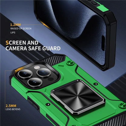 For iPhone 14 Pro Max Case Dual-Layer PC+TPU Kickstand Protective Phone Cover