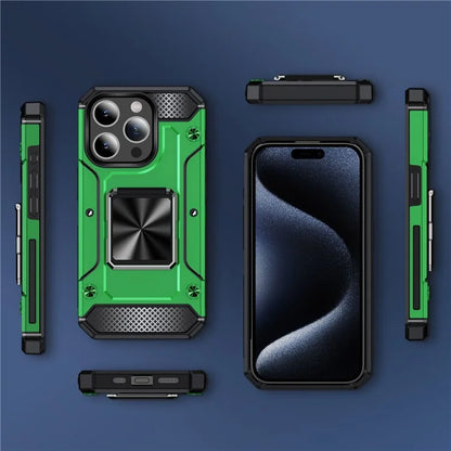 For iPhone 14 Pro Max Case Dual-Layer PC+TPU Kickstand Protective Phone Cover