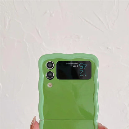 For Samsung Galaxy Z Flip4 5G Case TPU Contrasting Color Phone Cover with Heart Pendant Strap