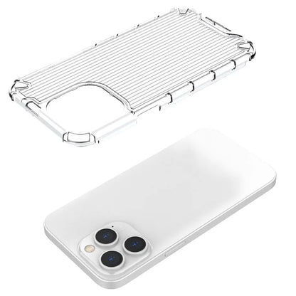 For iPhone 15 Pro Case Stripe Pattern PC+TPU Dual Layer Shockproof Phone Cover