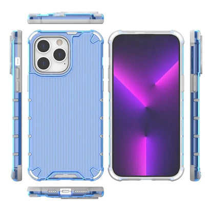 For iPhone 15 Pro Max Case PC+TPU Strip Pattern Heat Dissipation Phone Cover
