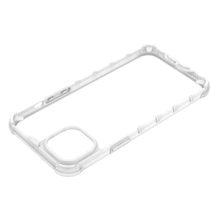 For iPhone 15 Plus Case PC+TPU Strip Pattern Phone Cover Air Cushion Drop Protection