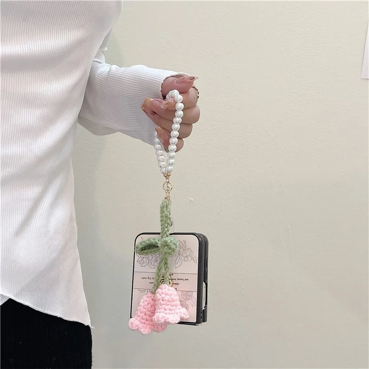 For Samsung Galaxy Z Flip4 5G Case Pattern Printing TPU Phone Cover with Hand Strap