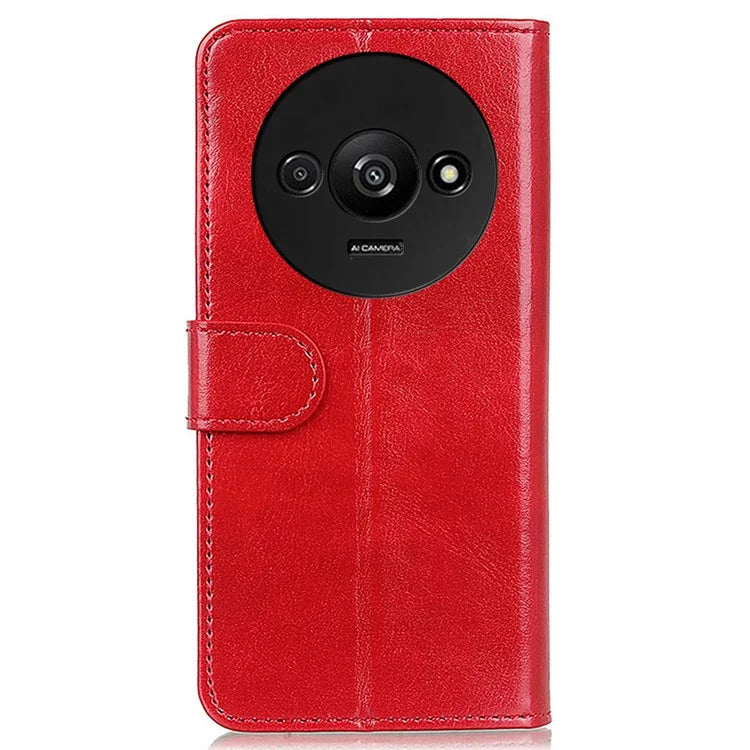 For Xiaomi Redmi A3 Case Crazy Horse Texture Horizontal Flip Leather Phone Cover