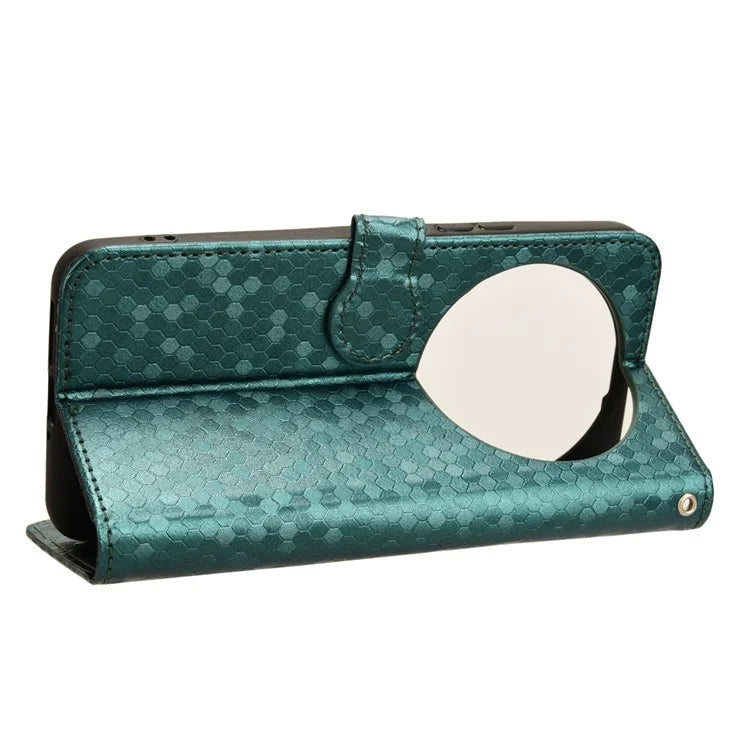 For Xiaomi 14 Ultra Case Dots Imprinted PU Leather Wallet Stand Phone Cover