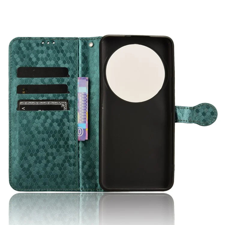 For Xiaomi 14 Ultra Case Dots Imprinted PU Leather Wallet Stand Phone Cover