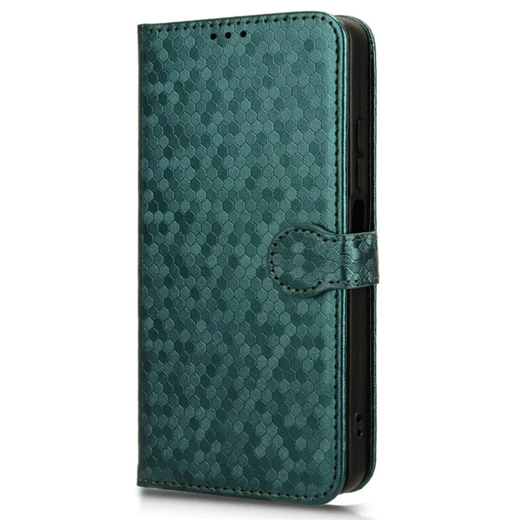 For Xiaomi 14 Ultra Case Dots Imprinted PU Leather Wallet Stand Phone Cover