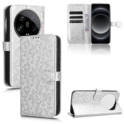 For Xiaomi 14 Ultra Case Dots Imprinted PU Leather Wallet Stand Phone Cover