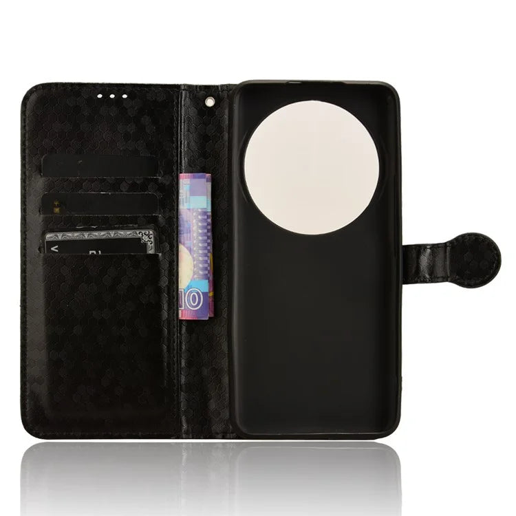 For Xiaomi 14 Ultra Case Dots Imprinted PU Leather Wallet Stand Phone Cover