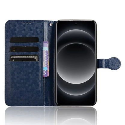 For Xiaomi 14 Ultra Case Dots Imprinted PU Leather Wallet Stand Phone Cover