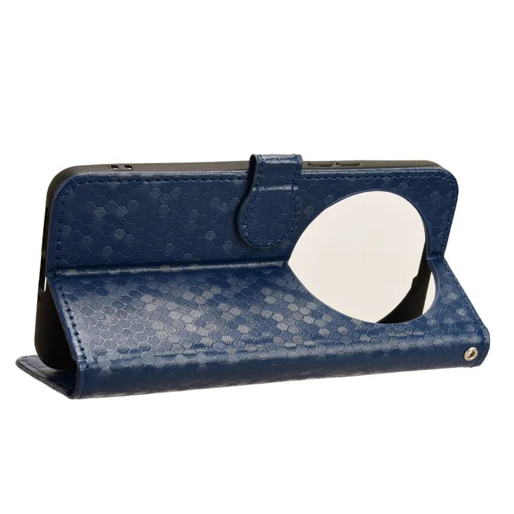 For Xiaomi 14 Ultra Case Dots Imprinted PU Leather Wallet Stand Phone Cover