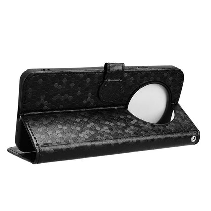 For Xiaomi Redmi A3 Case Dots Imprinted PU Leather Viewing Stand Phone Cover