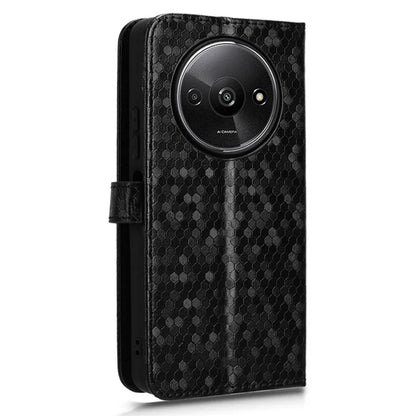 For Xiaomi Redmi A3 Case Dots Imprinted PU Leather Viewing Stand Phone Cover