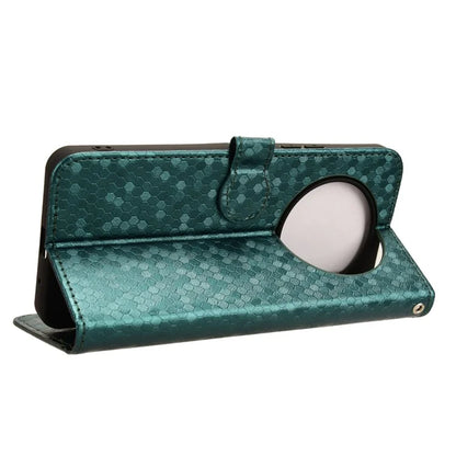 For Xiaomi Redmi A3 Case Dots Imprinted PU Leather Viewing Stand Phone Cover