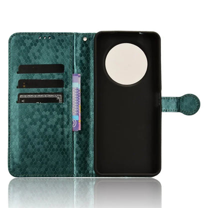 For Xiaomi Redmi A3 Case Dots Imprinted PU Leather Viewing Stand Phone Cover